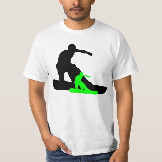 shadowboarder: ネオンの緑: tシャツ (正面)
