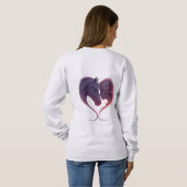 Shadowed Horse & Lady Heart Sweatshirt スウェットシャツ (裏面フル)