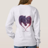 Shadowed Horse & Lady Heart Sweatshirt スウェットシャツ (裏面)