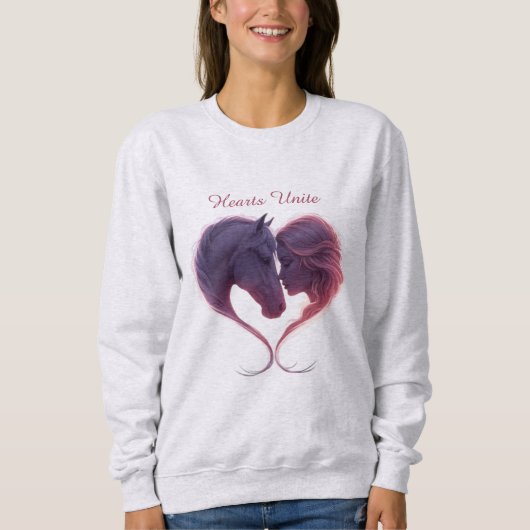 Shadowed Horse & Lady Heart Sweatshirt スウェットシャツ (正面)