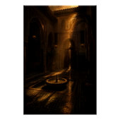 Shadowed Riad Fountain Poster ポスター (正面)