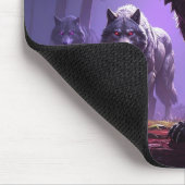 Shadowfang Pack – Midnight Wolves Fantasy Mousepad マウスパッド (コーナー)