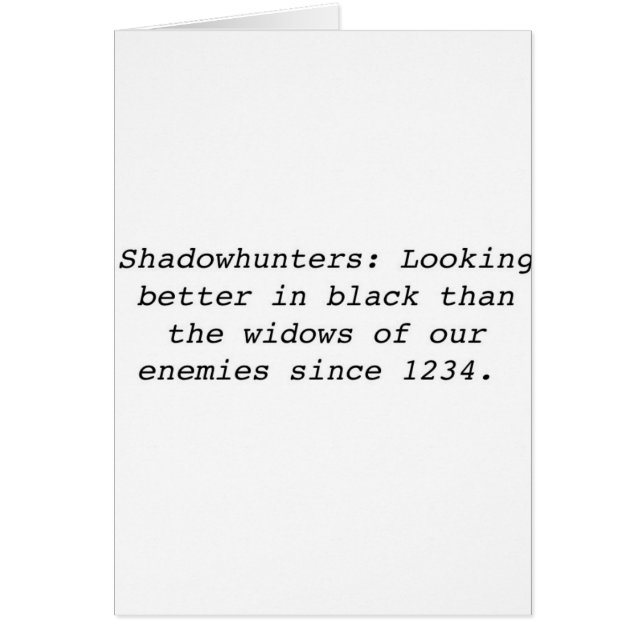 Shadowhunters (正面)