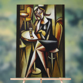 Shadows in Absinthe：孤独のキュビストポートレート アクリルサイン (ニュートラル)