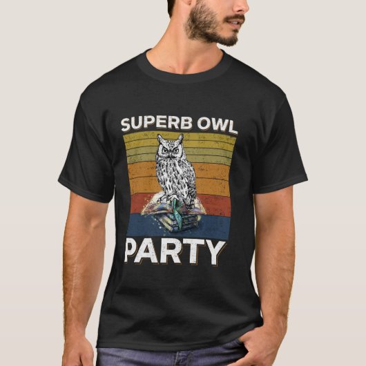 Shadows Owl Lovで行う素晴らしいフクロウパーティー Tシャツ (正面)