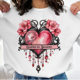 Shadows White Sweatshirtでチャーム スウェットシャツ