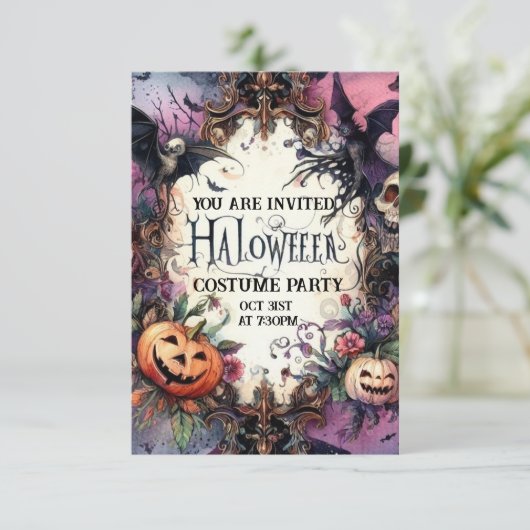 Shadowy Soiree: Bespoke Halloween招待状 招待状 (スタンド正面)