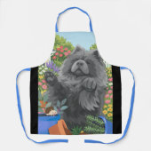 SHADY Blue Chow  All-Over Print Apron エプロン (正面)
