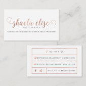 Shaelaデービスの写真撮影 名刺 (正面/裏面)