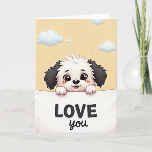 Shaggy Puppy Love You Card カード (正面)