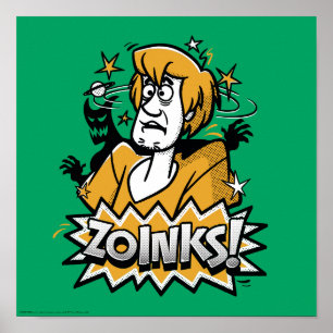 Shaggy "Zoinks!" Halftone Graphic ポスター