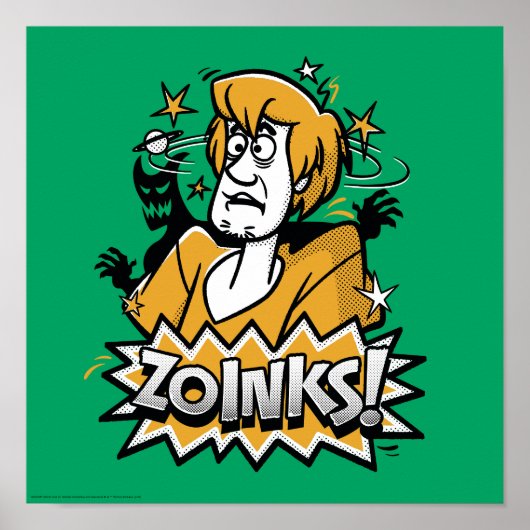 Shaggy "Zoinks!" Halftone Graphic ポスター (正面)