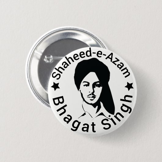 Shaheed-e-Azam Bhagat Singh 缶バッジ (正面&裏面)
