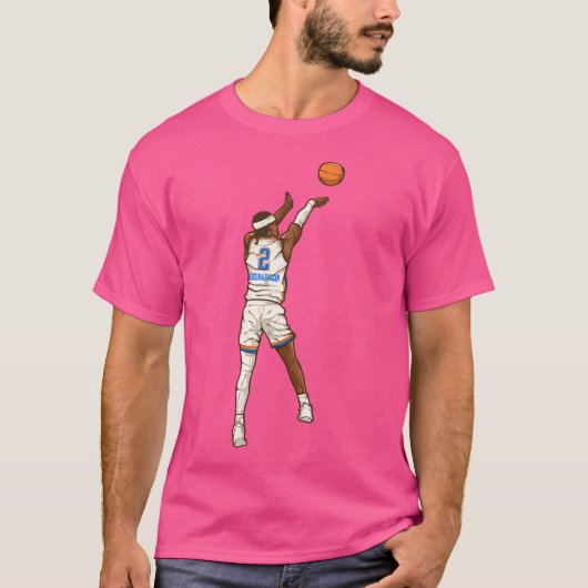 Shai Gilgeous-Alexander Fadeawayアニメ Tシャツ (正面)