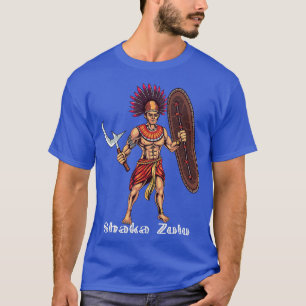 Shaka Zulu African Warrior Leader African King Jun Tシャツ