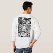 Shake It Out – Black and White Hand-Drawn Art Tシャツ (裏面フル)