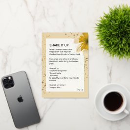 Shake It Up – 詩の詩やる気を起こさせるを高揚 箔グリーティングカード