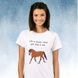 Shake off stress your with horses tシャツ