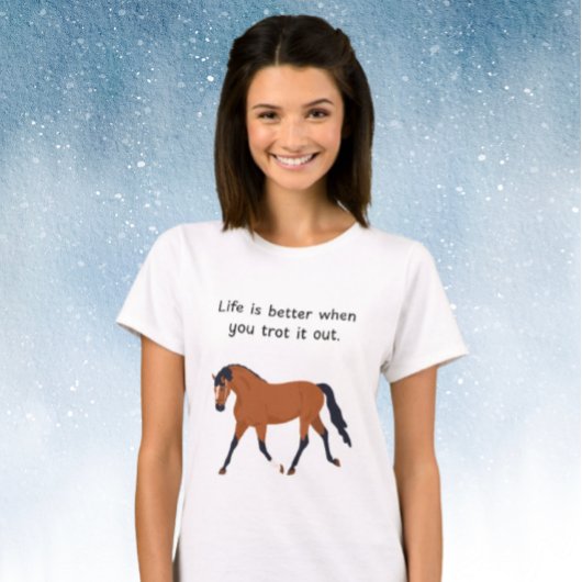 Shake off stress your with horses tシャツ
