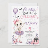 Shake Rattle & Celebrate 5歳の誕生日 招待状 (正面)