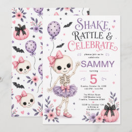 Shake Rattle & Celebrate 5歳の誕生日 招待状