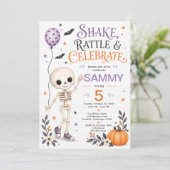 Shake Rattle & Celebrate 5歳の誕生日 招待状 (スタンド正面)