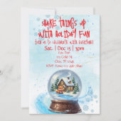 Shake Things Up Holiday Fun, Snow Globe Fox  招待状 (正面)