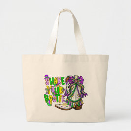 Shake Your Booty Mardi Gras Tote Bag – Carnival Pa ラージトートバッグ