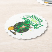 Shake your shamrock, St Patricks day, Slainte ペーパーコースター (アングル)
