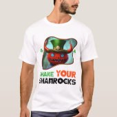 Shake Your Shamrocks - Leprechaunのおもしろいポット Tシャツ (正面)