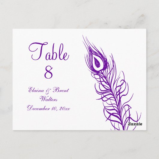 Shake Your Tail Feages Table Number (violet) ポストカード (裏面)