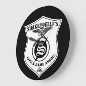 Shakeadellys_Uhr_Logo ラージ壁時計 (傾斜)