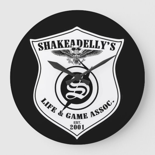 Shakeadellys_Uhr_Logo ラージ壁時計 (正面)