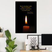 Shakespeare Candle Flame Quotation ポスター (ホームオフィス)