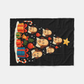 Shakespeare English Literature Christmas Tree Xmas フリースブランケット (正面(横))
