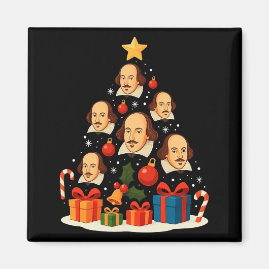 Shakespeare English Literature Christmas Tree Xmas マグネット (正面)