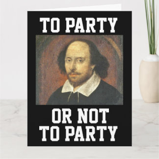 SHAKESPEARE FUNNY BIRTHDAY greetng card サンキューカード