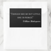 Shakespeare Quote - Little But Fierce I 長方形シール (バッグ)