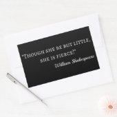 Shakespeare Quote - Little But Fierce I 長方形シール (封筒)