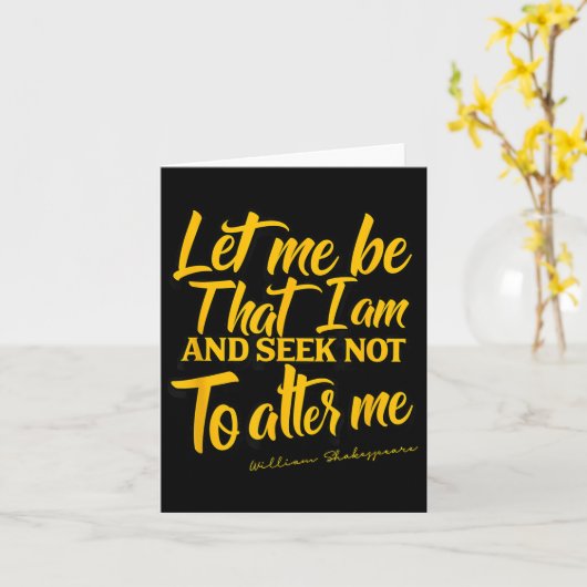 Shakespeare Quote Much Ado About Nothing Gift Play カード (黄色い花)