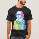 shakespeare rainbow design no white surround backg tシャツ (正面)