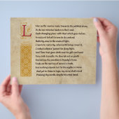 Shakespeare Sonnet 60 (LX) on Parchment チラシ (手)