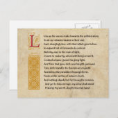 Shakespeare Sonnet 60 (LX) on Parchment ポストカード (正面/裏面)