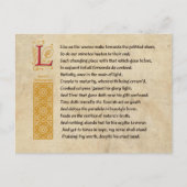 Shakespeare Sonnet 60 (LX) on Parchment ポストカード (正面)