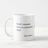 Shakespeare Summer Quote Decor For Home コーヒーマグカップ (左)