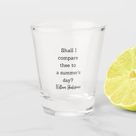 Shakespeare Summer Quote Decor For Home ショットグラス (正面)