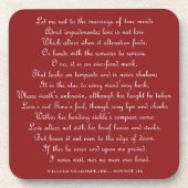 Shakespeare's Sonnet 116 Square Magnet コースター (正面)