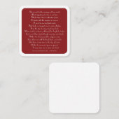 Shakespeare's Sonnet 116 Square Magnet スクエア名刺 (正面/裏面)