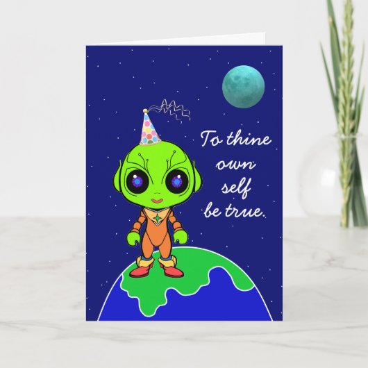 Shakespearian w/ Alien Birthday Card by Jo Images 案内状 (正面)