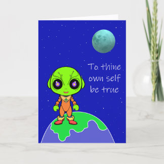 Shakespearian w/ Alien Birthday Card by Jo Images 案内状